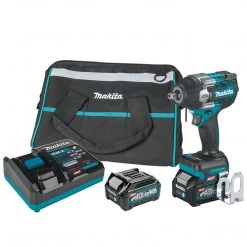 Makita 40V MAX XGT 4-Speed Mid-Torque 1/2" Sq. Drive Impact Wrench (2.5Ah) Kit w/ Detent Anvil GWT08D