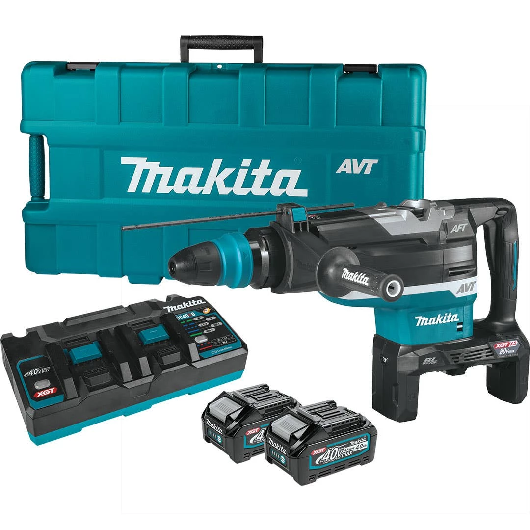 Makita 80V max (40V max X2) XGT® Brushless 2" AVT® Rotary Hammer Kit, accepts SDS-MAX bits, AFT®, AWS® Capable, case (4.0 Ah) GRH06PM 3 Makita 80V max (40V max X2) XGT® Brushless 2" AVT® Rotary Hammer Kit, accepts SDS-MAX bits, AFT®, AWS® Capable, case (4.0 Ah) GRH06PM