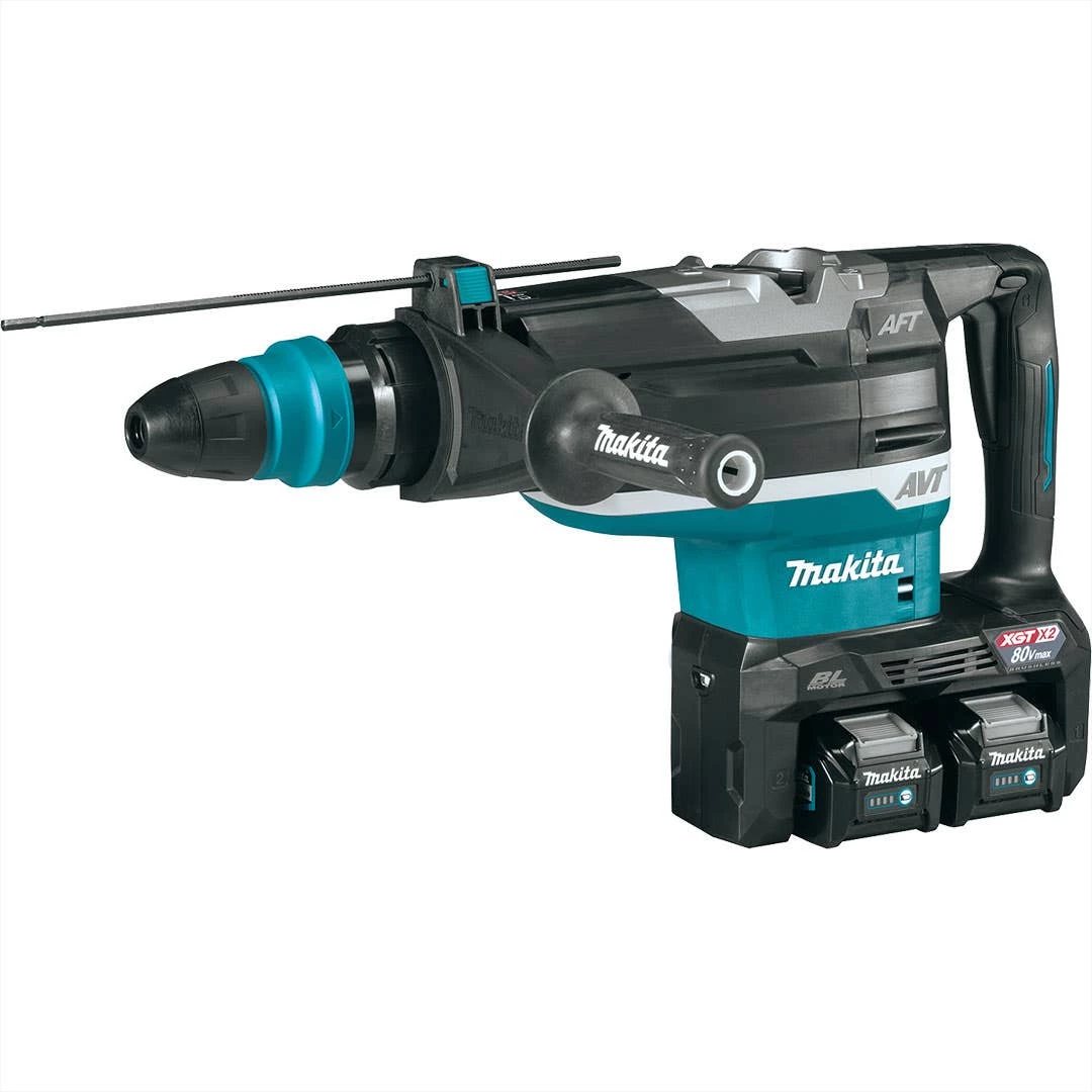 Makita 80V max (40V max X2) XGT® Brushless 2" AVT® Rotary Hammer Kit, accepts SDS-MAX bits, AFT®, AWS® Capable, case (4.0 Ah) GRH06PM 6 Makita 80V max (40V max X2) XGT® Brushless 2" AVT® Rotary Hammer Kit, accepts SDS-MAX bits, AFT®, AWS® Capable, case (4.0 Ah) GRH06PM - Image 4