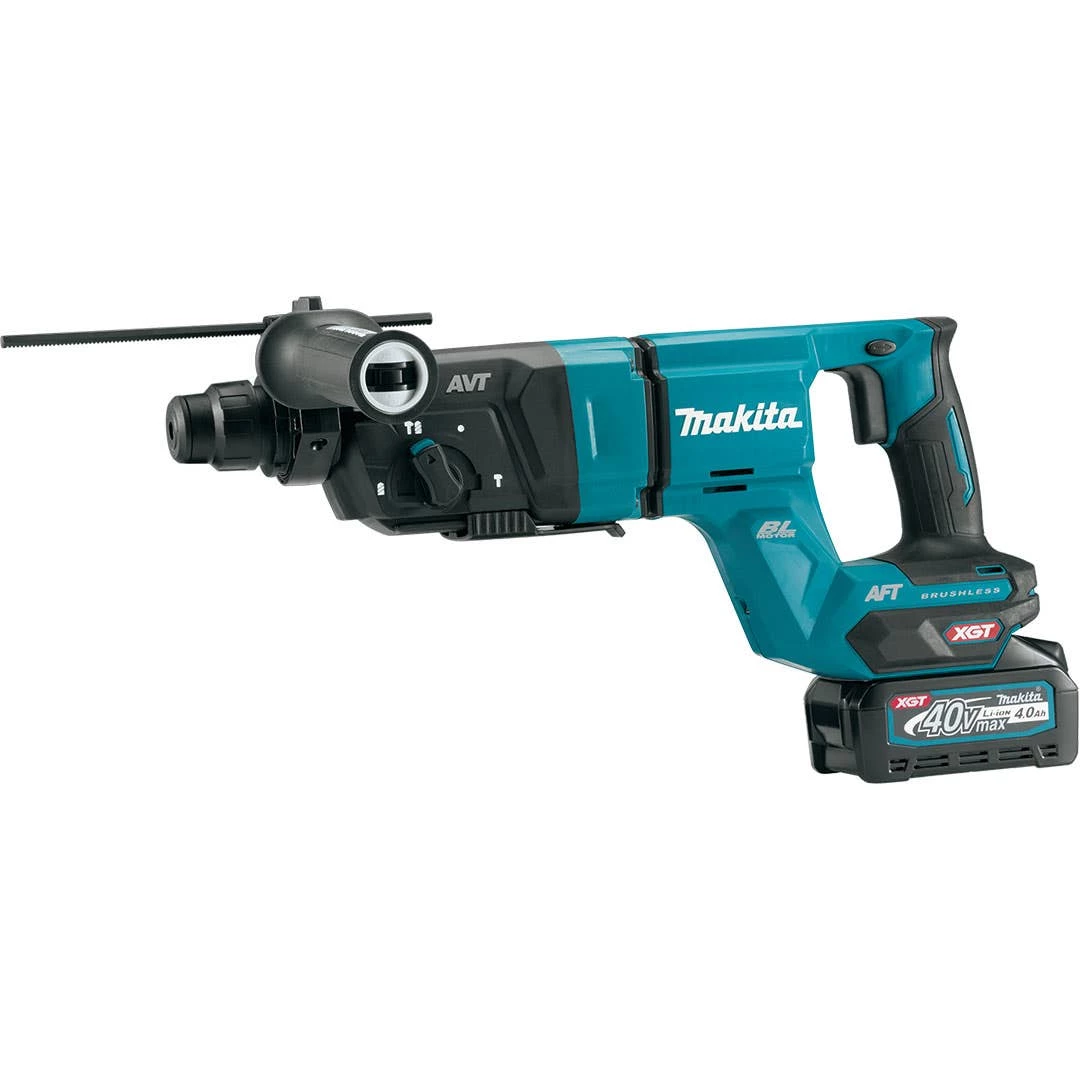 Makita 40V max XGT® Brushless Cordless 1-1/8" AVT® Rotary Hammer (D-Handle) Kit, accepts SDS-PLUS bits, AFT®, AWS® Capable (4.0 Ah) 4 Makita 40V max XGT® Brushless Cordless 1-1/8" AVT® Rotary Hammer (D-Handle) Kit, accepts SDS-PLUS bits, AFT®, AWS® Capable (4.0 Ah) - Image 2